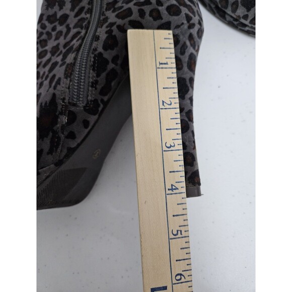 Worthington Ankle Booties Women's 7M Leopard Print Side Zip Stiletto Platforms - Picture 6 of 9